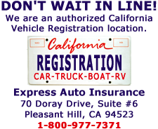 Authorized to provide vehicle registration by the State of California, Department of Motor Vehicles